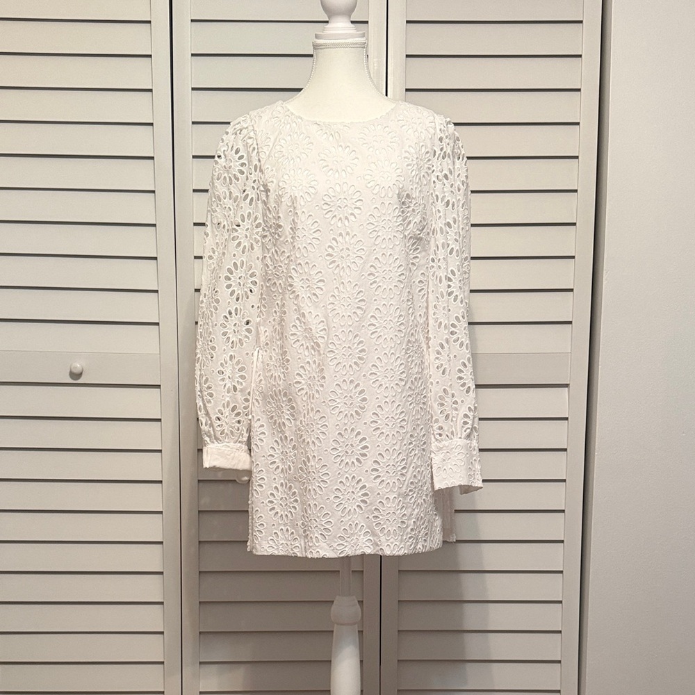 Lilly Pulitzer White Eyelet Dress with Shorts